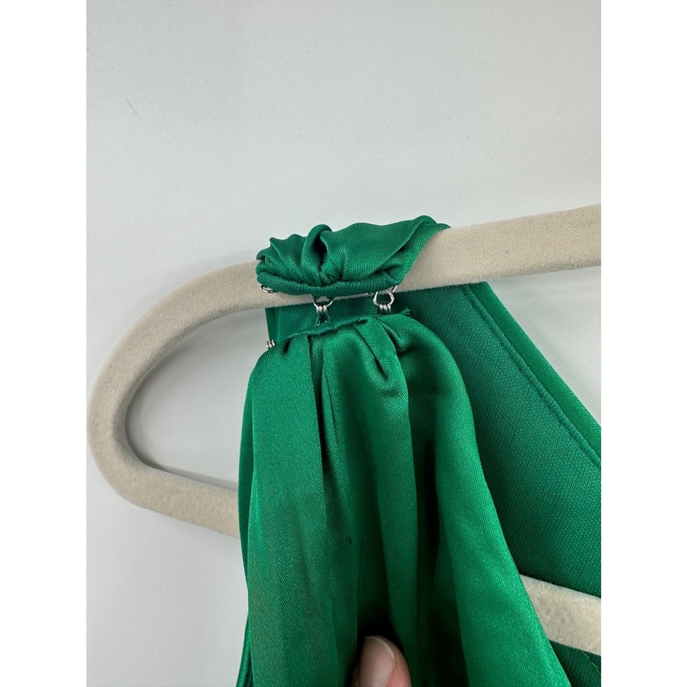 Mac Duggall Ieena 26654 Draped One Shoulder Satin Gown Emerald Green 2 NWT‎ - Picture 6 of 9